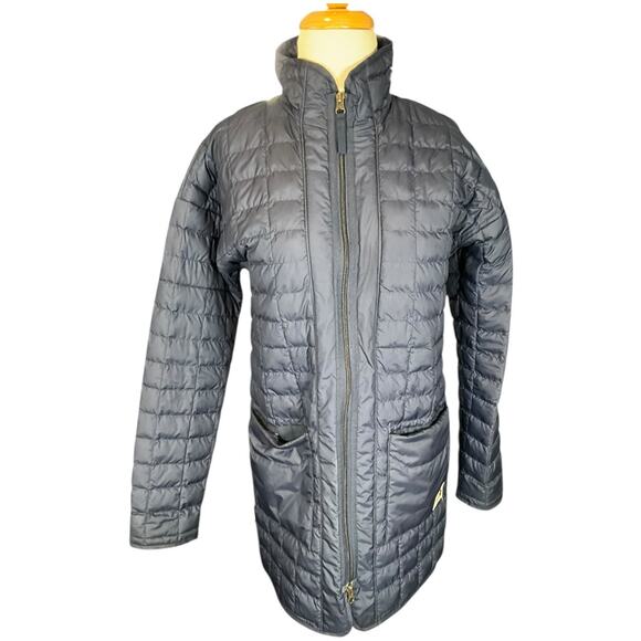 The North Face ThermoBall Eco Long Jacket Small Navy Blue Lightweight Puffer Coa - Picture 4 of 14